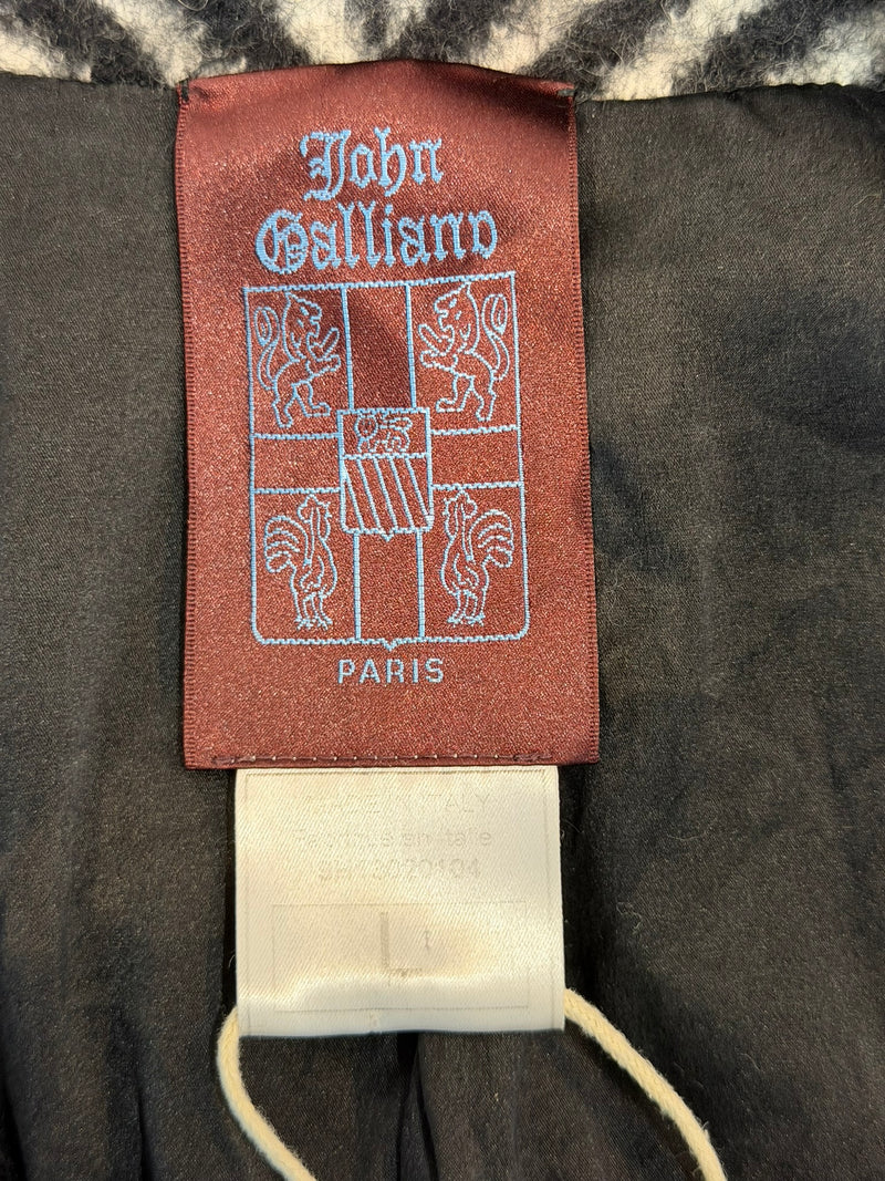 John Galliano F/W 1999 cropped blazer, flat lay showing overall construction and sizing