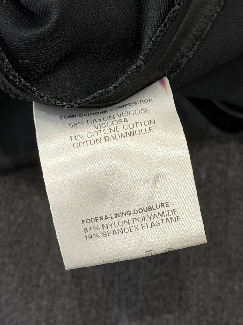Black satin dress by Gucci Tom Ford, size and care label detail