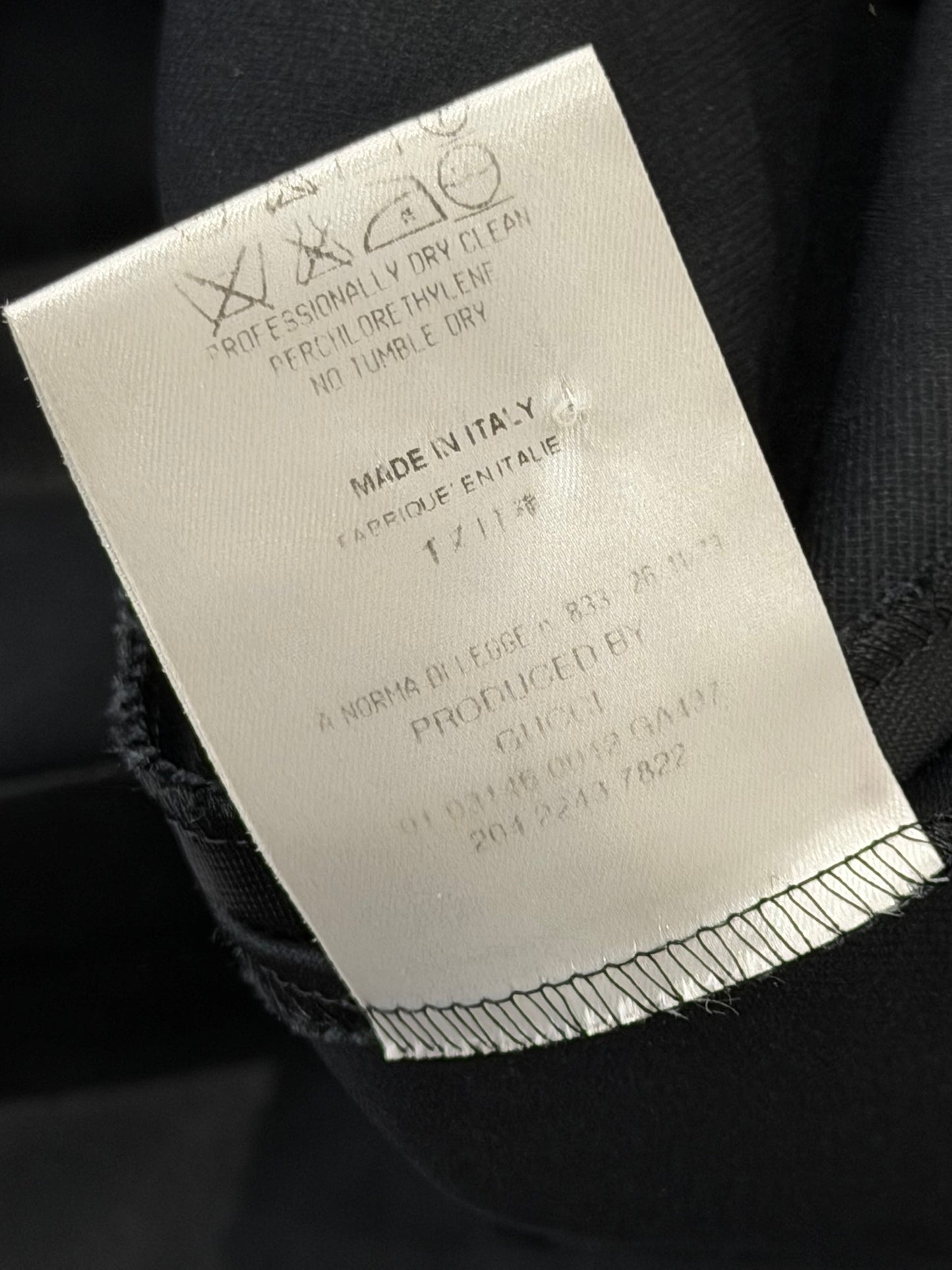 Gucci by Tom Ford S/S 2001 Corset Strapless Black Satin Midi Dress