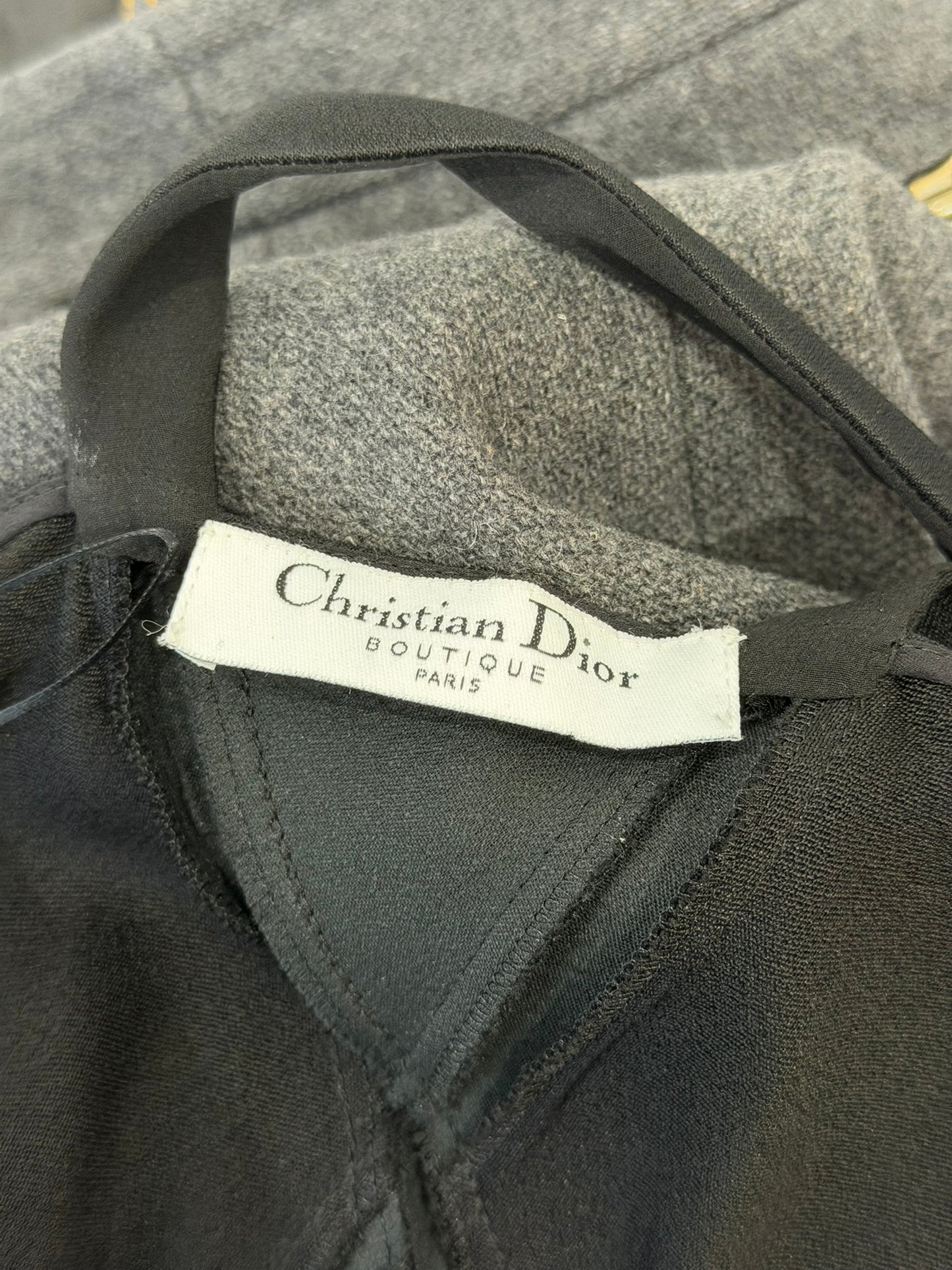 Christian Dior by John Galliano F/W 2004 Black Bias-But Evening Gown