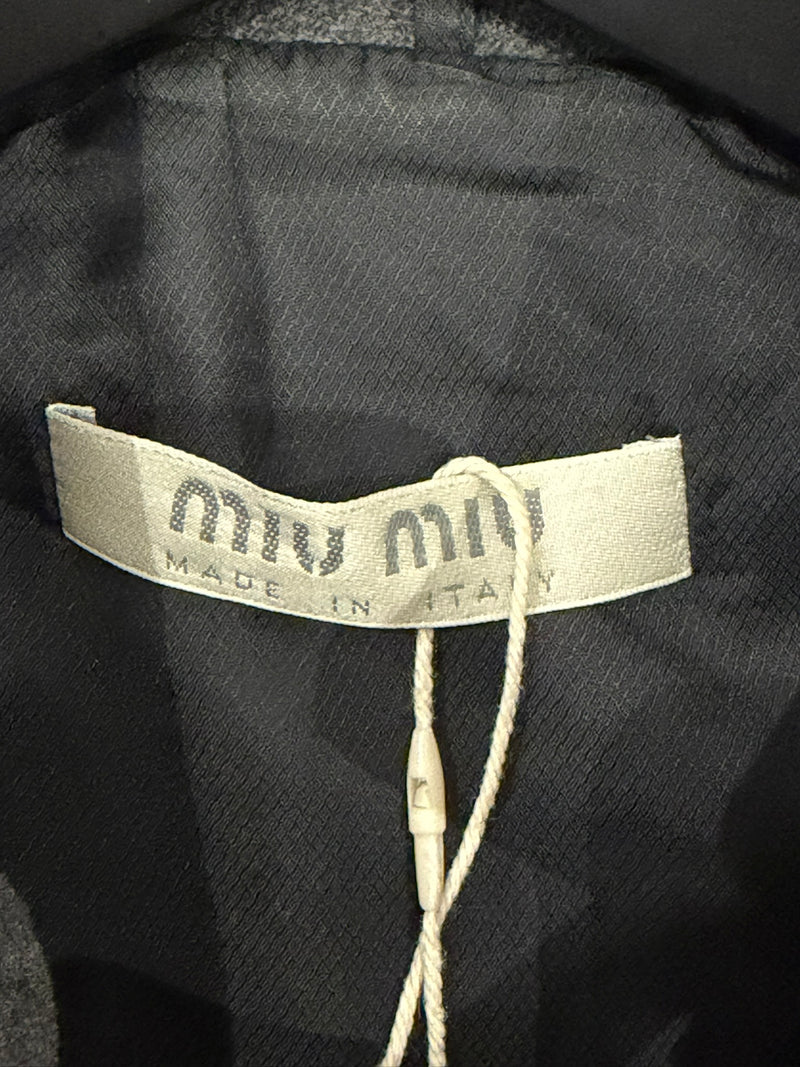 Miu Miu tailored ensemble, interior label and construction detail