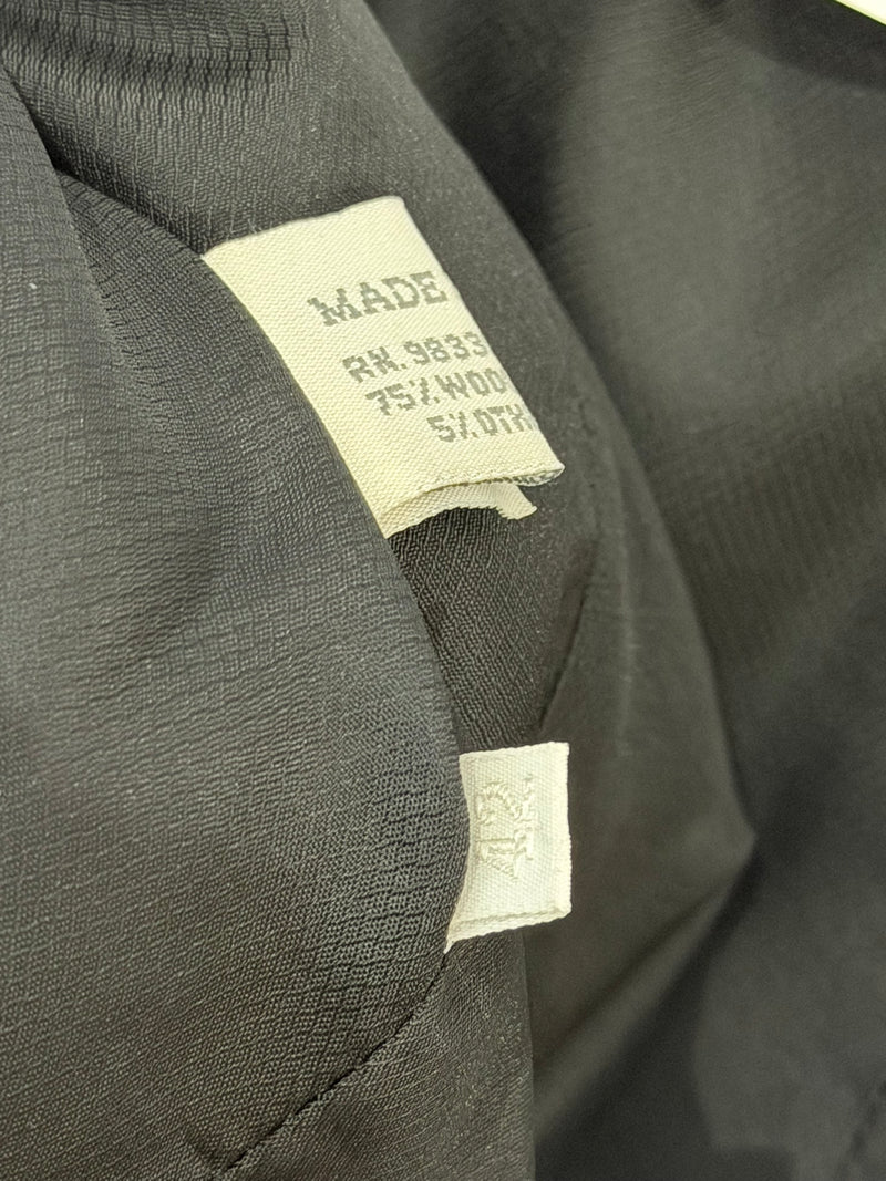 Miu Miu grey wool skirt, waistband and side seam detail