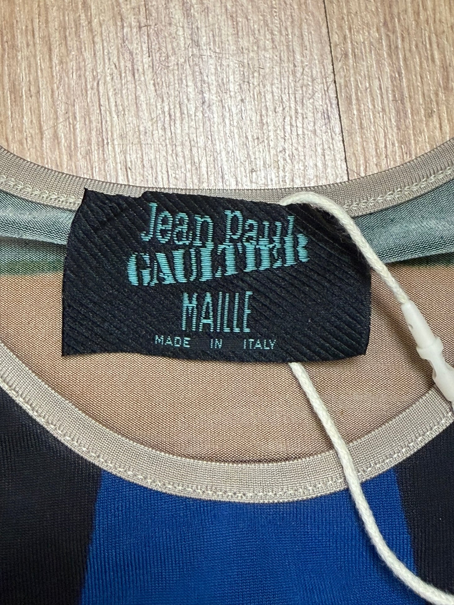 Jean Paul Gaultier S/S 1990 Bodycon Painted Jersey Dress