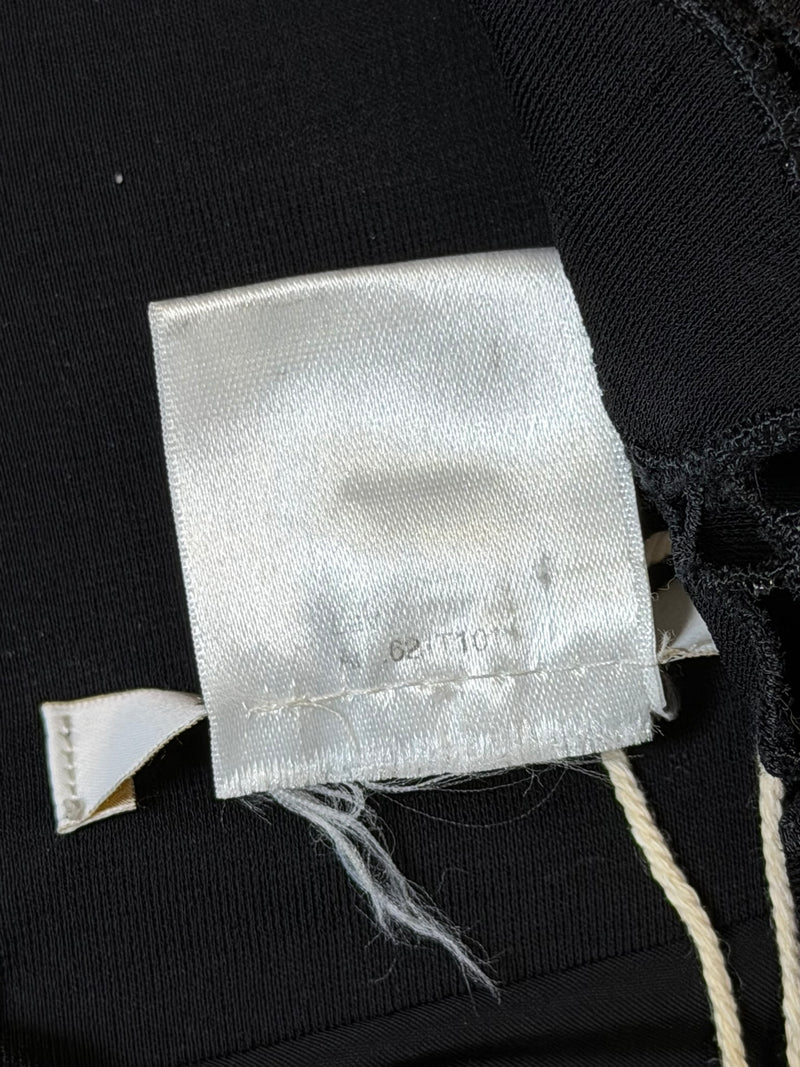 Black silk mini dress by Roberto Cavalli, garment detail