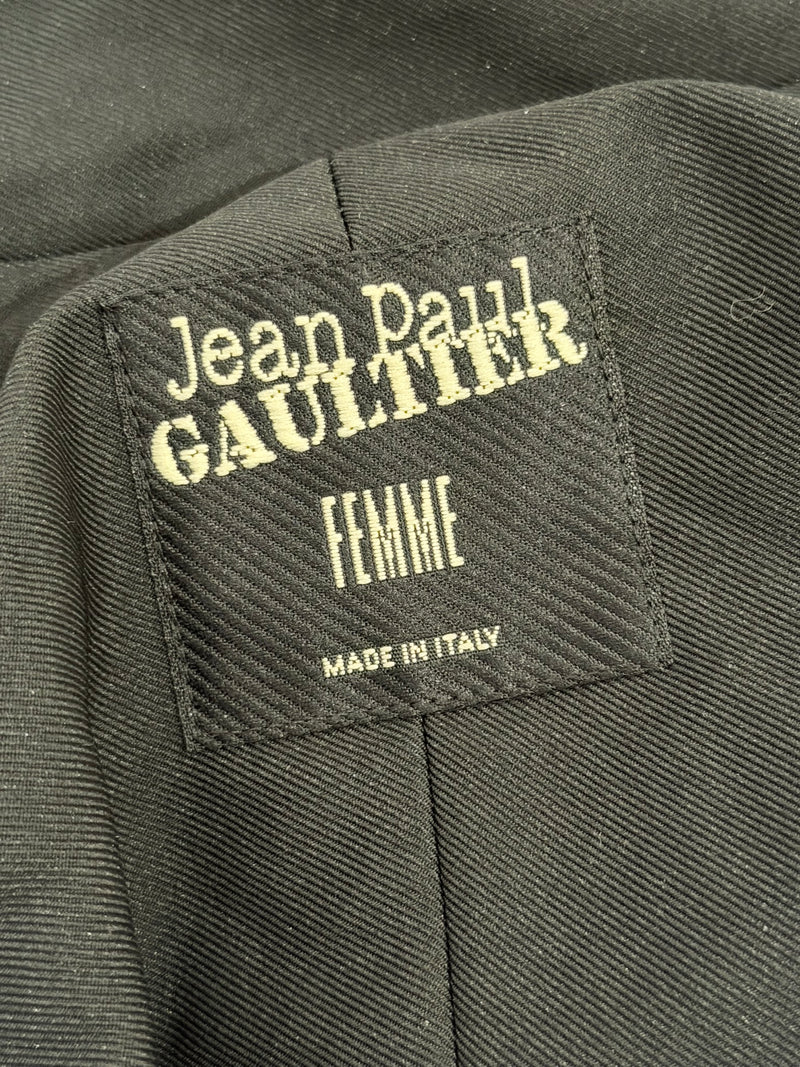 Jean Paul Gaultier F/W 2004 Burgundy Velvet Dress and Jacket Ensemble