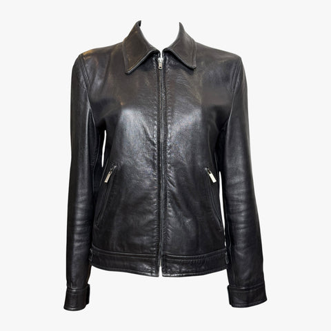 Gucci F/W 1998 Black Leather Biker Jacket