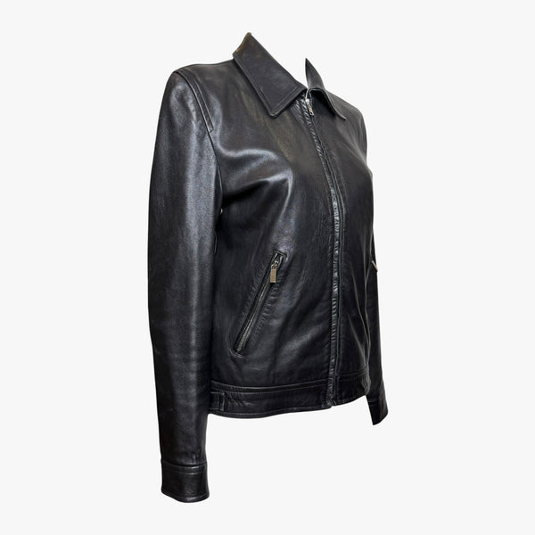 Gucci F/W 1998 Black Leather Biker Jacket