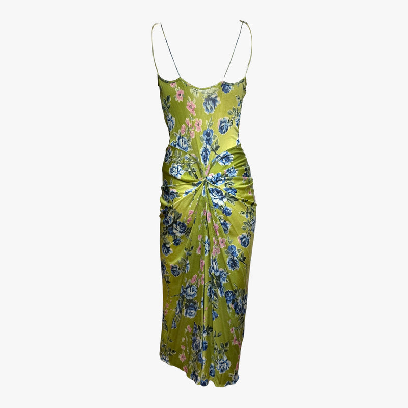 Back view of bias-cut slip dress, cowl neckline Dior by Galliano
