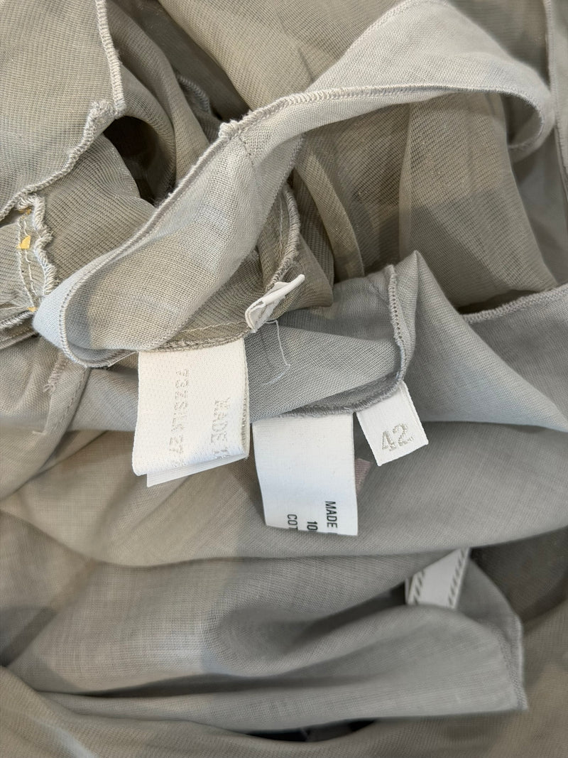 Prada S/S 1999 grey silk organza dress with matching silk slip detail