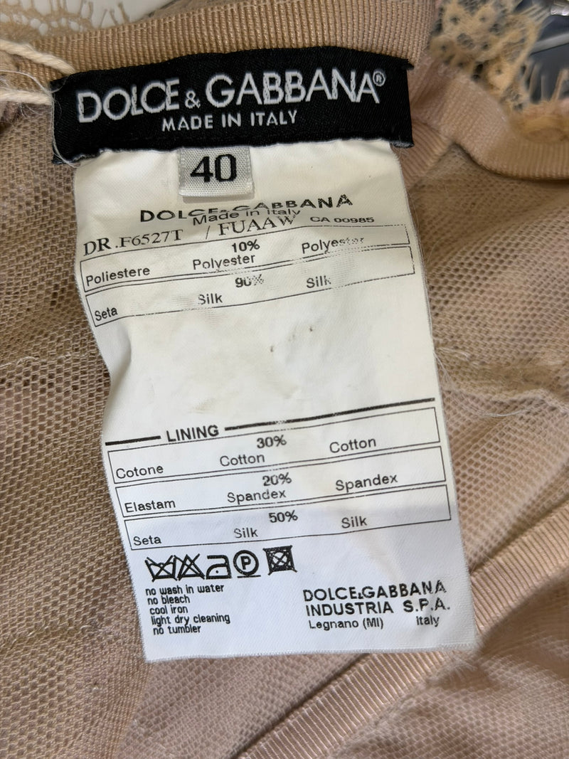Dolce & Gabbana archive dress showing internal boning structure and cotton-spandex lining