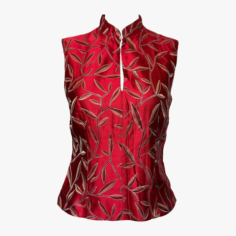 Prada S/S 1997 Silk Cheongsam Sleeveless Top