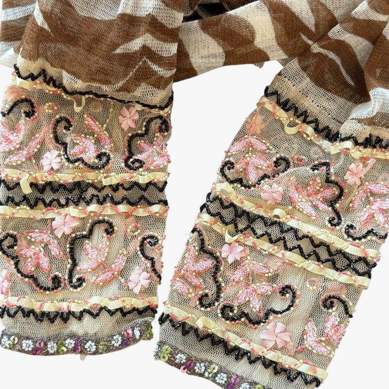 Blumarine ensemble full length showing cardigan and wrap skirt coordination