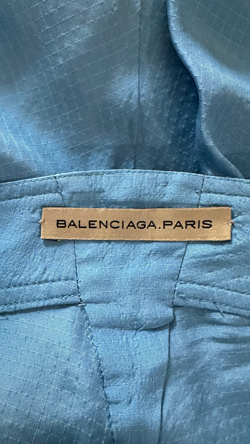 Balenciaga by Ghesquiere S/S 2005 Sky Blue Draped Balloon Harem Shorts