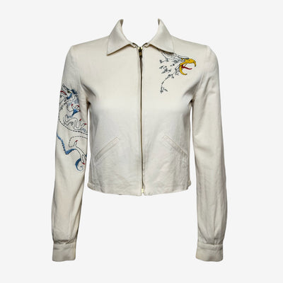 Chloé by Stella McCartney S/S 2000 Ecru Embroidered Cropped Jacket