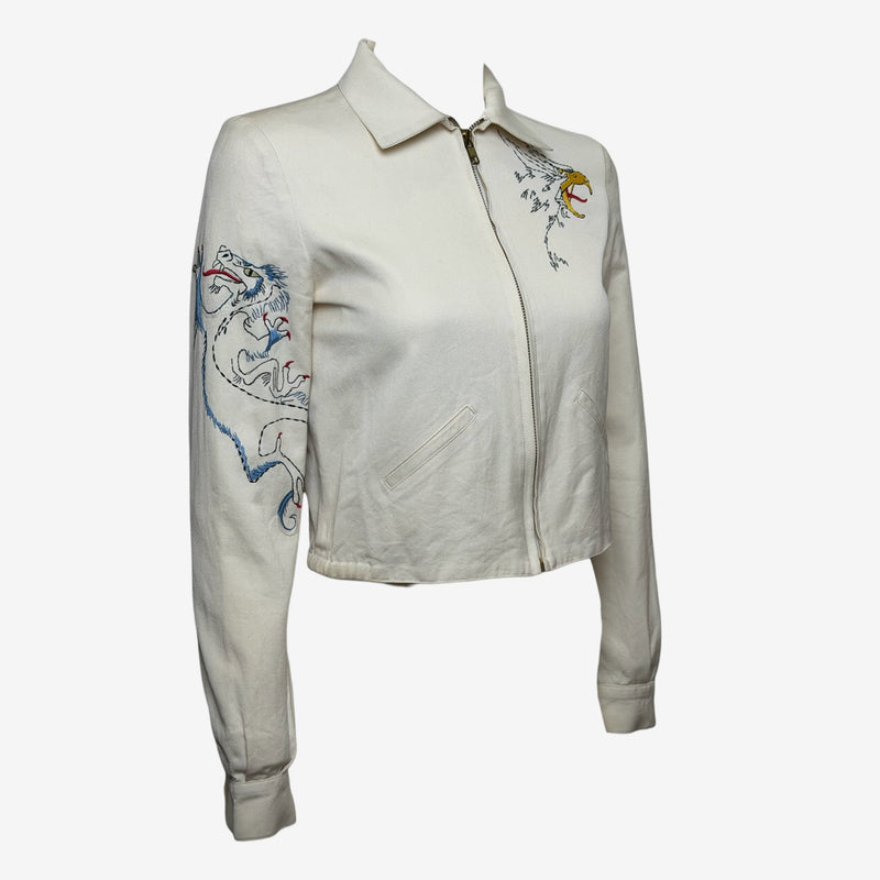Chloé by Stella McCartney S/S 2000 Ecru Embroidered Cropped Jacket