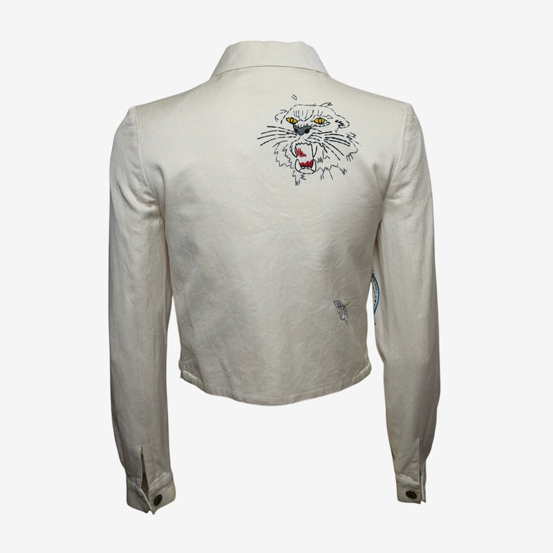 Chloé by Stella McCartney S/S 2000 Ecru Embroidered Cropped Jacket