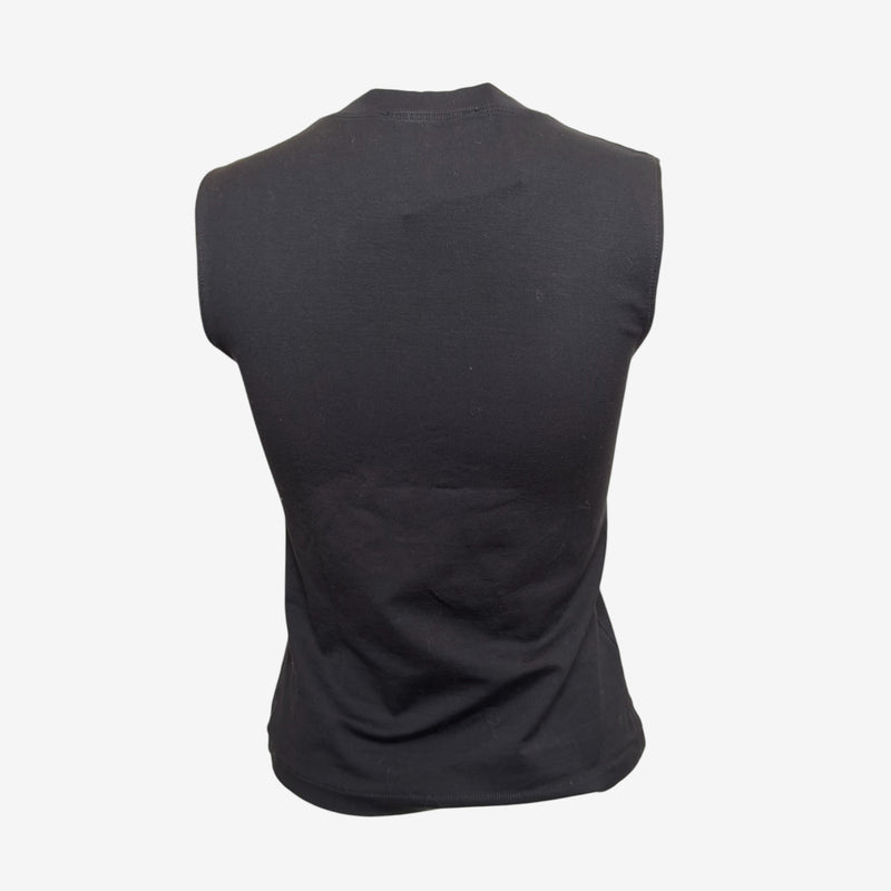 Christian Dior by John Galliano S/S 2003 Black J'Adore Dior Sleeveless Tank Top