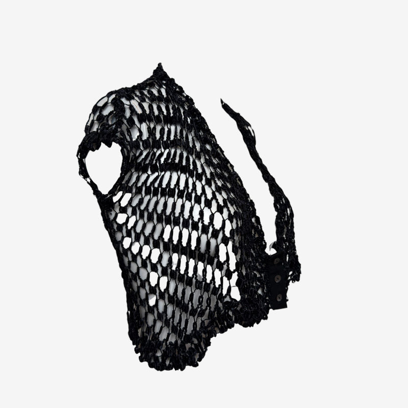 Romeo Gigli F/W 1990 Black Open-Weave Crochet Top