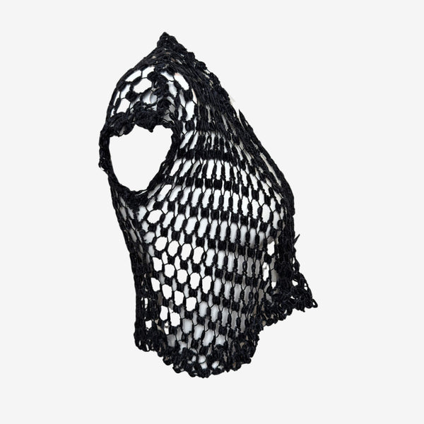Romeo Gigli F/W 1990 Black Open-Weave Crochet Top