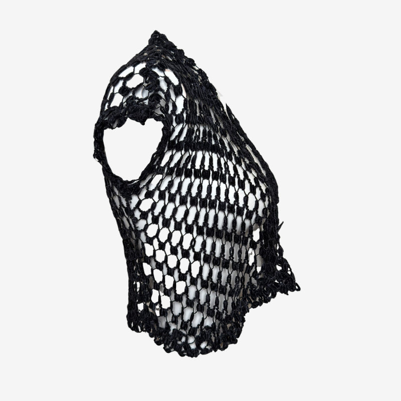 Romeo Gigli F/W 1990 Black Open-Weave Crochet Top