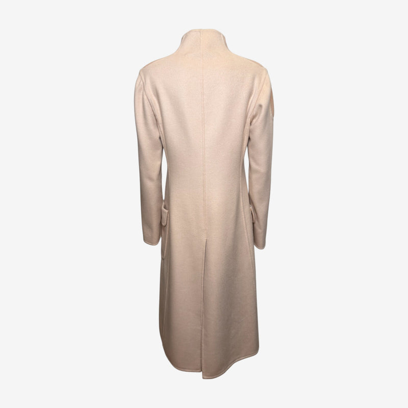 Alexander McQueen F/W 2004 Beige Open-Front Stand-Collar Midi Coat