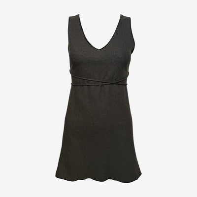 Prada F/W 1997 Charcoal V-Neck Cross-Strap Mini Dress