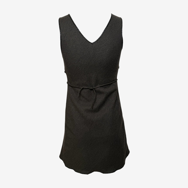 Prada F/W 1997 Charcoal V-Neck Cross-Strap Mini Dress