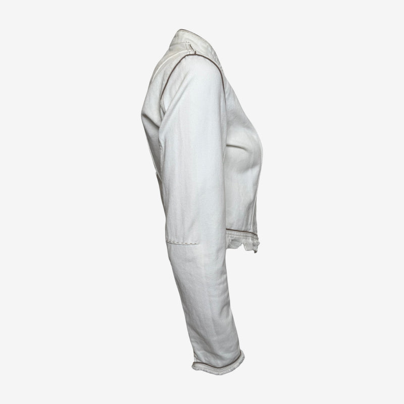 Alexander McQueen S/S 2003 White Corseted Denim Jacket