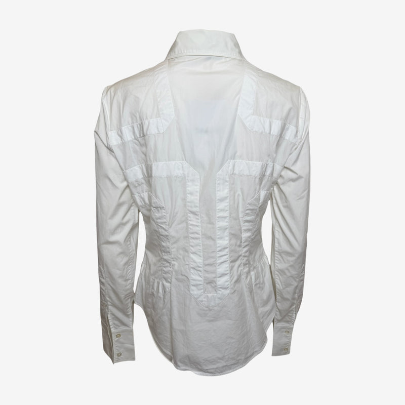 Gucci by Tom Ford F/W 2004 White Panelled Fitted Shirt