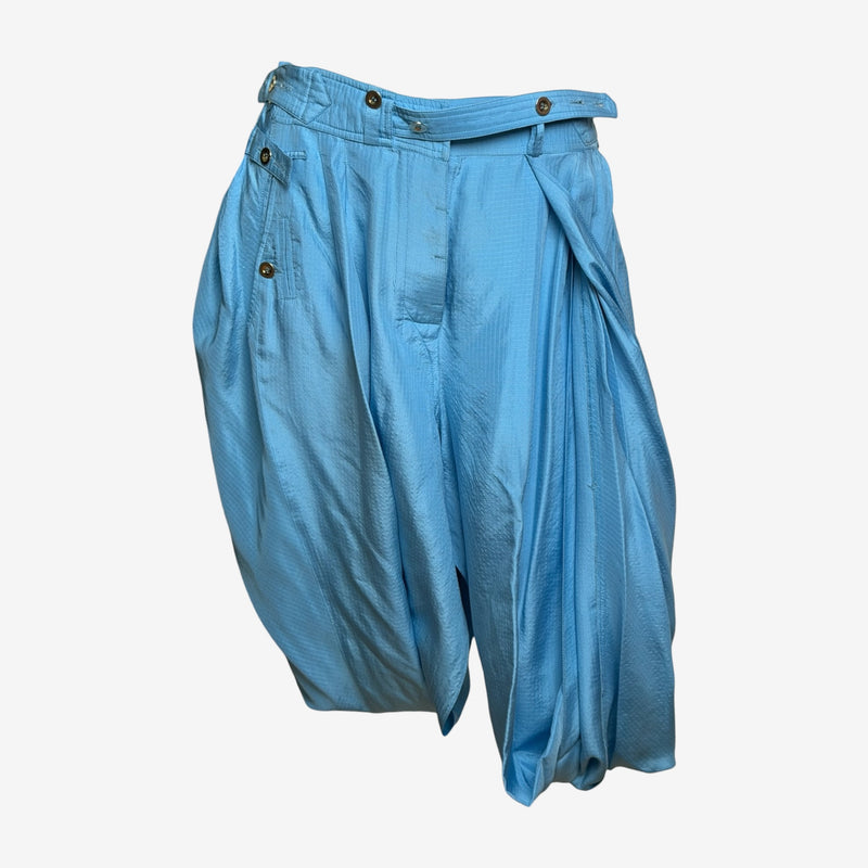 Balenciaga by Ghesquiere S/S 2005 Sky Blue Draped Balloon Harem Shorts