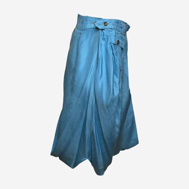 Balenciaga by Ghesquiere S/S 2005 Sky Blue Draped Balloon Harem Shorts