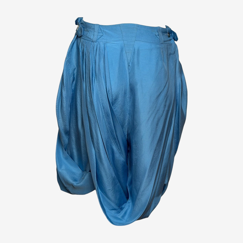 Balenciaga by Ghesquiere S/S 2005 Sky Blue Draped Balloon Harem Shorts