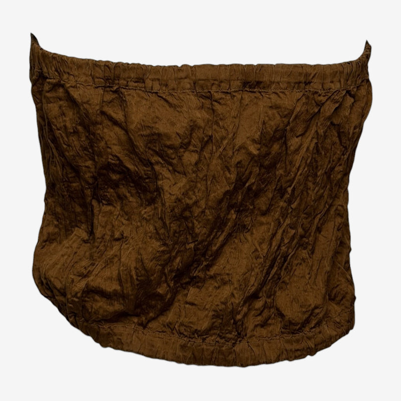 Prada S/S 2009 Brown Crinkled Strapless Bandeau Top