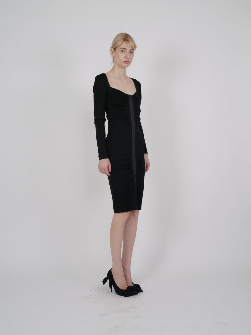 Gucci by Tom Ford F/W 2004 Ruched Jersey Midi Dress