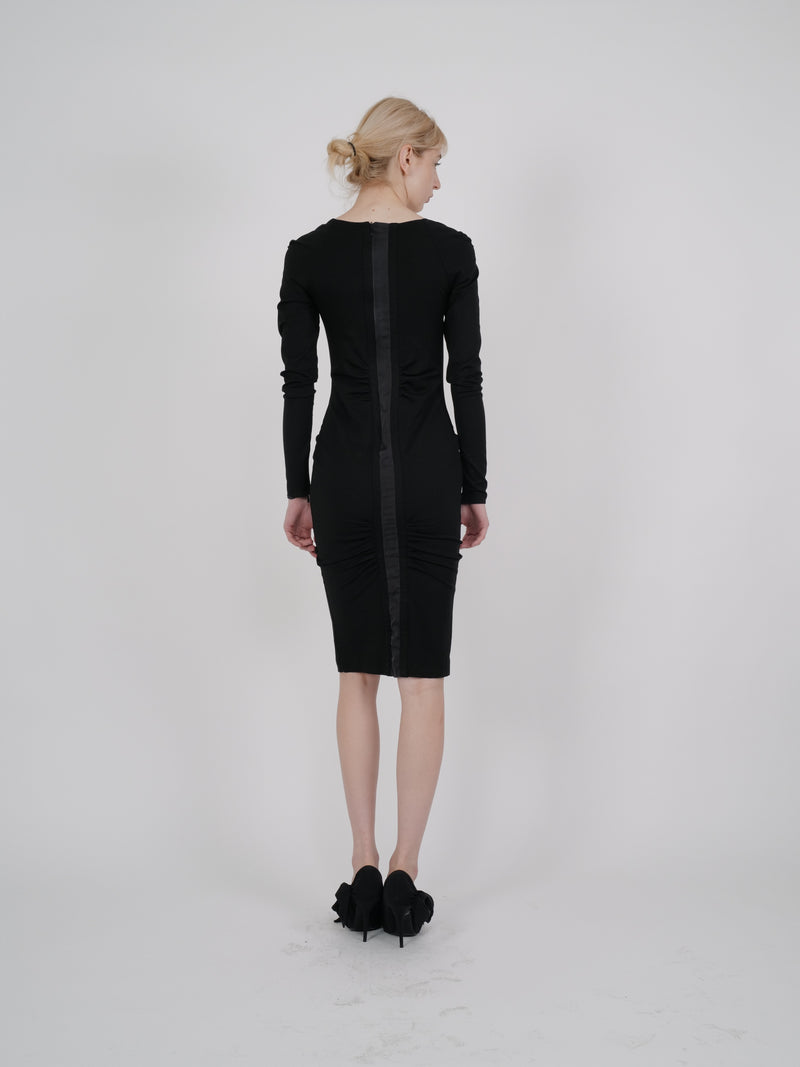 Gucci by Tom Ford F/W 2004 Ruched Jersey Midi Dress
