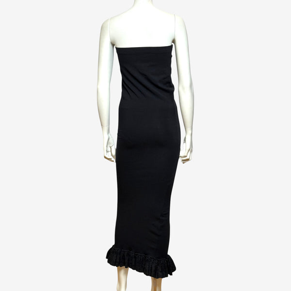 Dolce & Gabbana F/W 1993 Strapless Tube Dress with Lace Hem