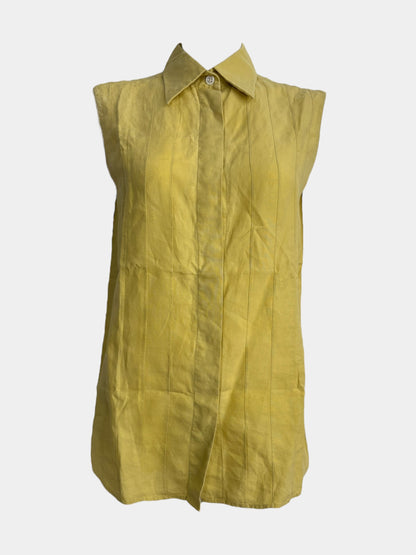 Hermes by Martin Margiela SS01 Yellow Linen Shirt