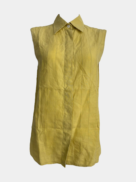 Hermes by Martin Margiela SS01 Yellow Linen Shirt