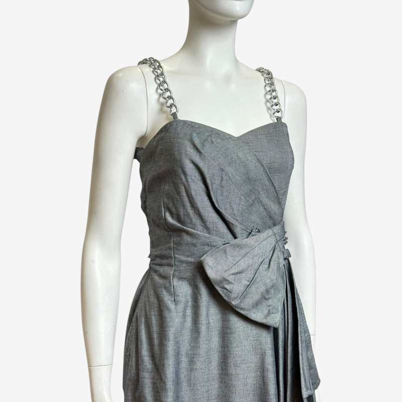 Gianni Versace bolero back view with chain strap embellishment