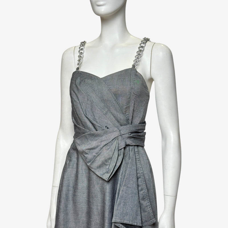 Gianni Versace dress and bolero ensemble laid flat showing construction detail