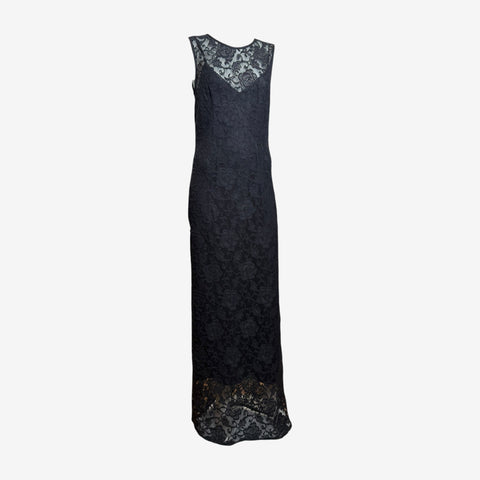 Dolce & Gabbana S/S 1997 Black Lace Long Gown
