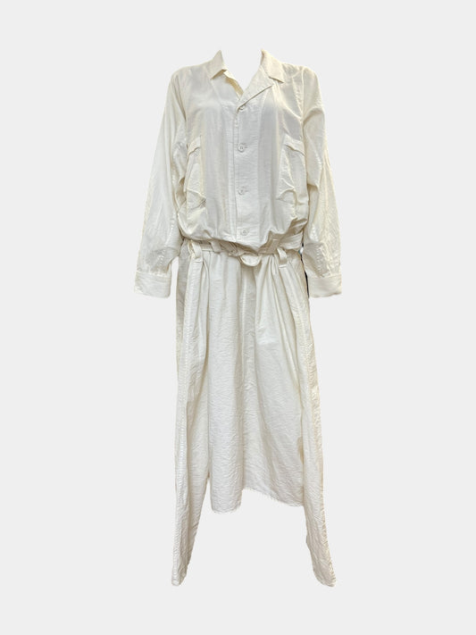 Yohji Yamamoto FW81 Debut White Nylon Jumpsuit