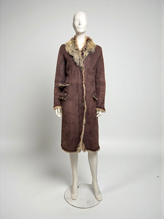 Gucci Fall 1998 by Tom Ford Shearling Brown Fur Coat