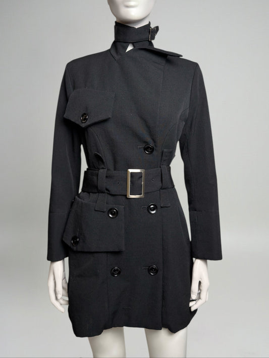 Yohji Yamamoto Fall 2004 Black Wool Jacket with Exaggerated Pockets