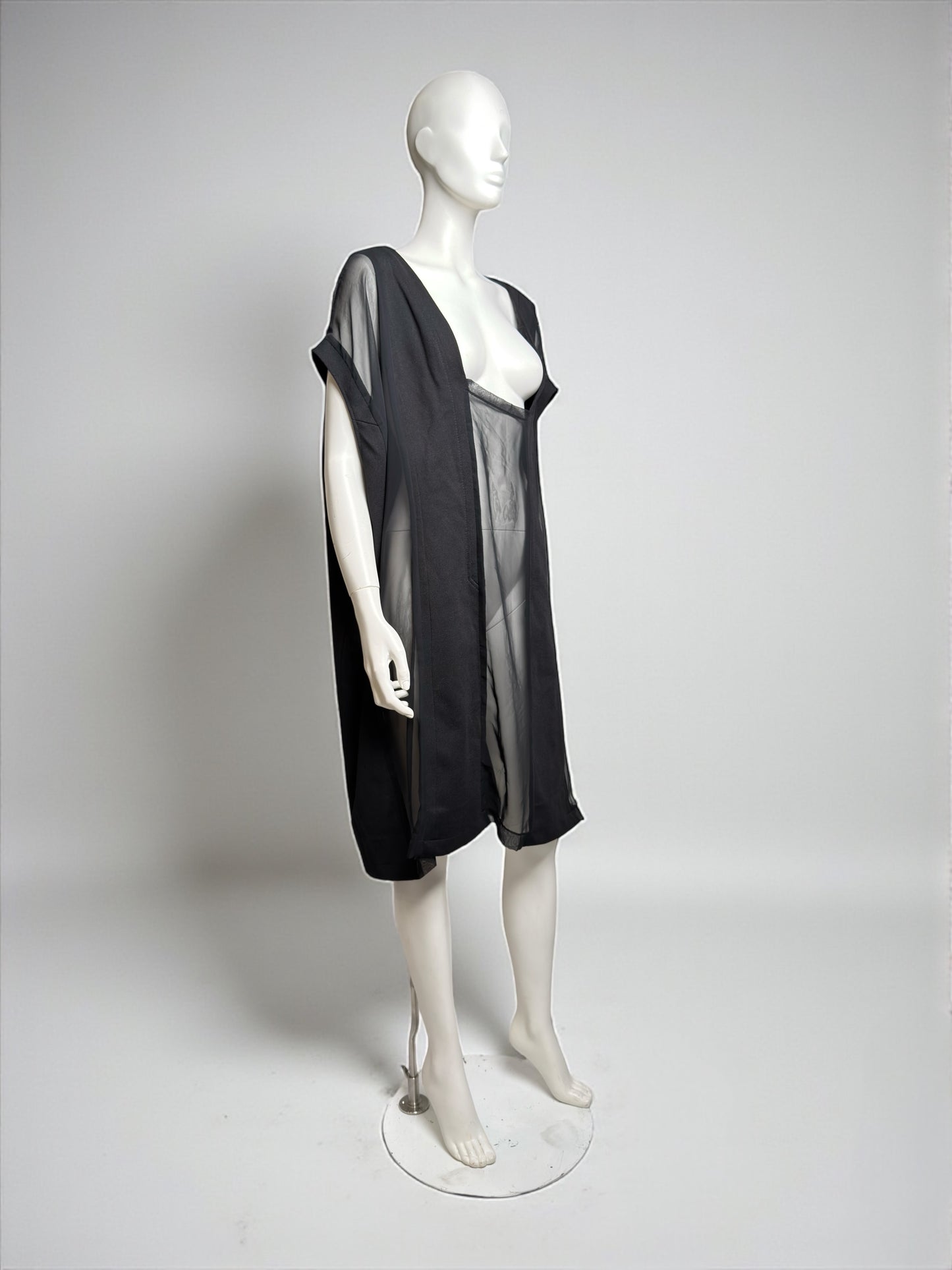 Martin Margiela Artisanal Spring 2000 Black Sheer Panels Dress