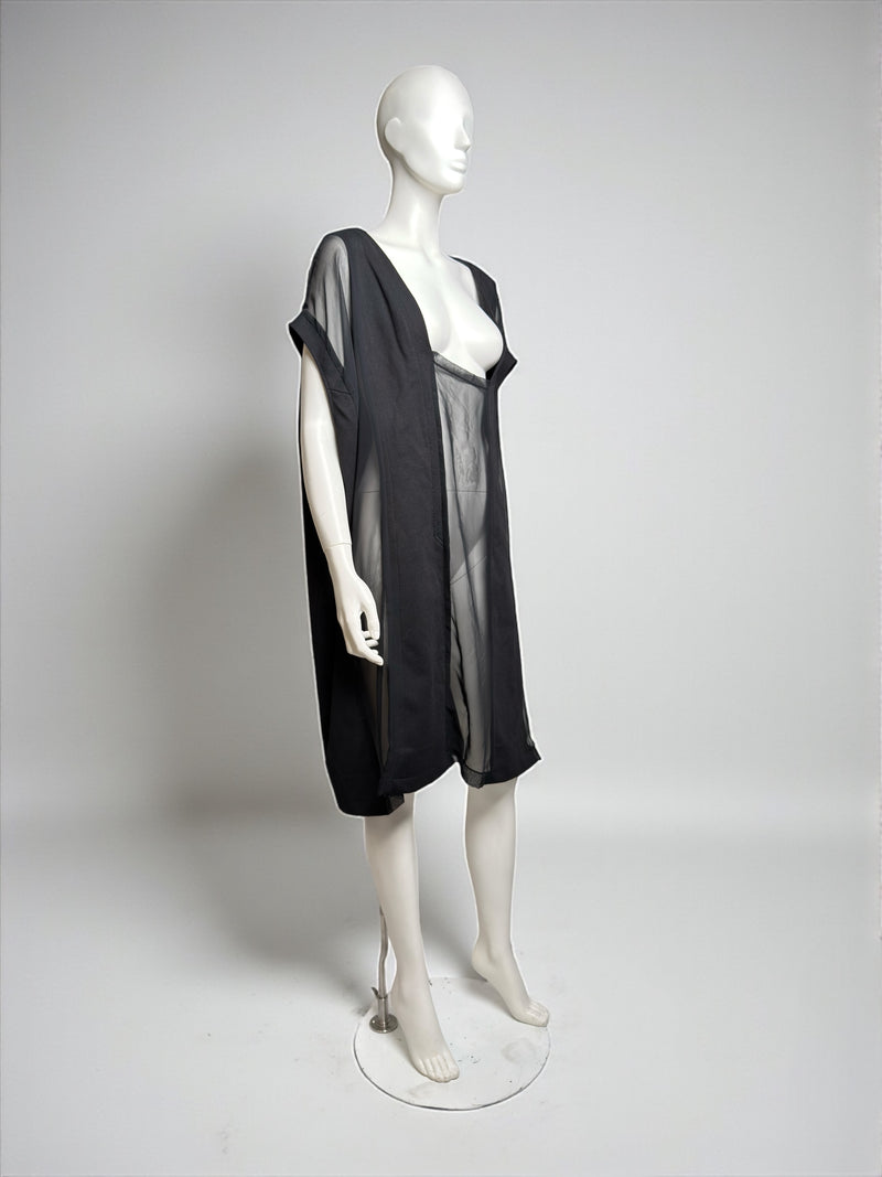 Black sheer paneled dress by Maison Martin Margiela, Spring 2000 collection, back detail