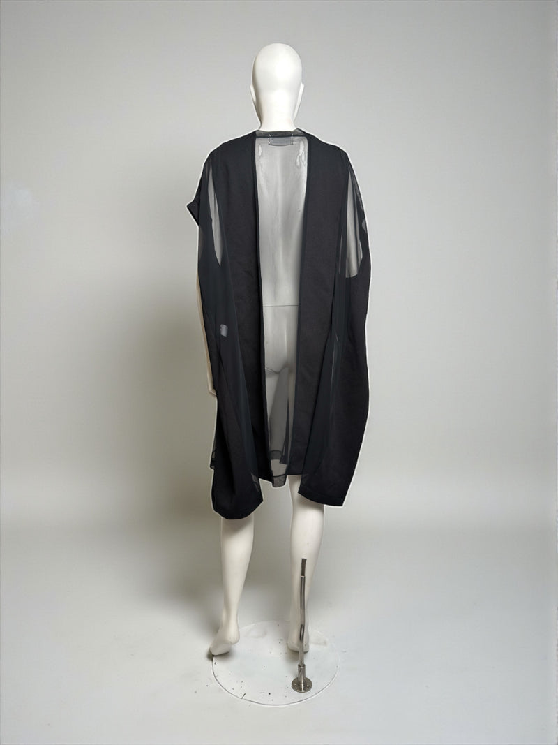 Black sheer paneled dress by Maison Martin Margiela, Spring 2000 collection, seaming detail