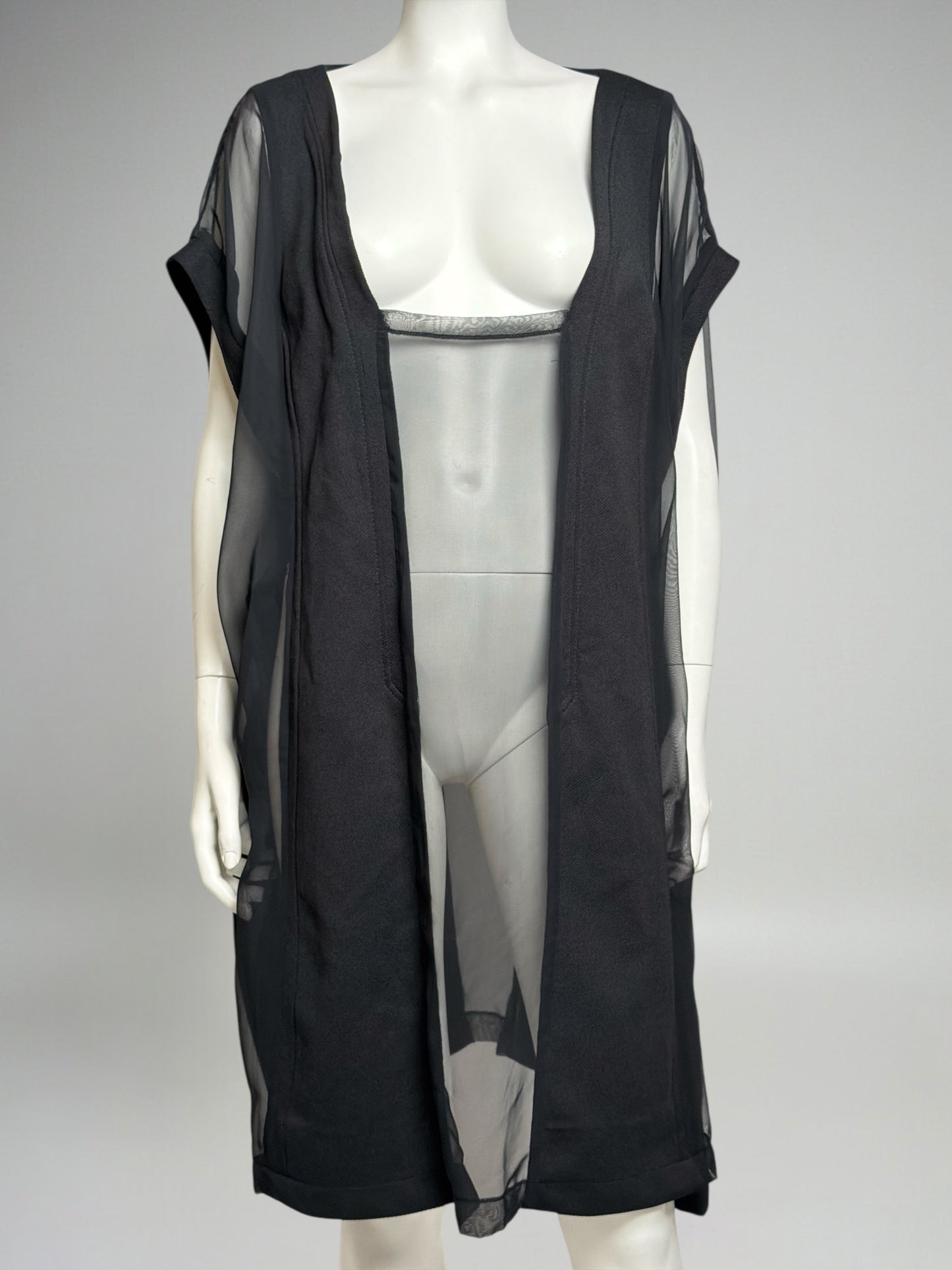 Martin Margiela Artisanal Spring 2000 Black Sheer Panels Dress