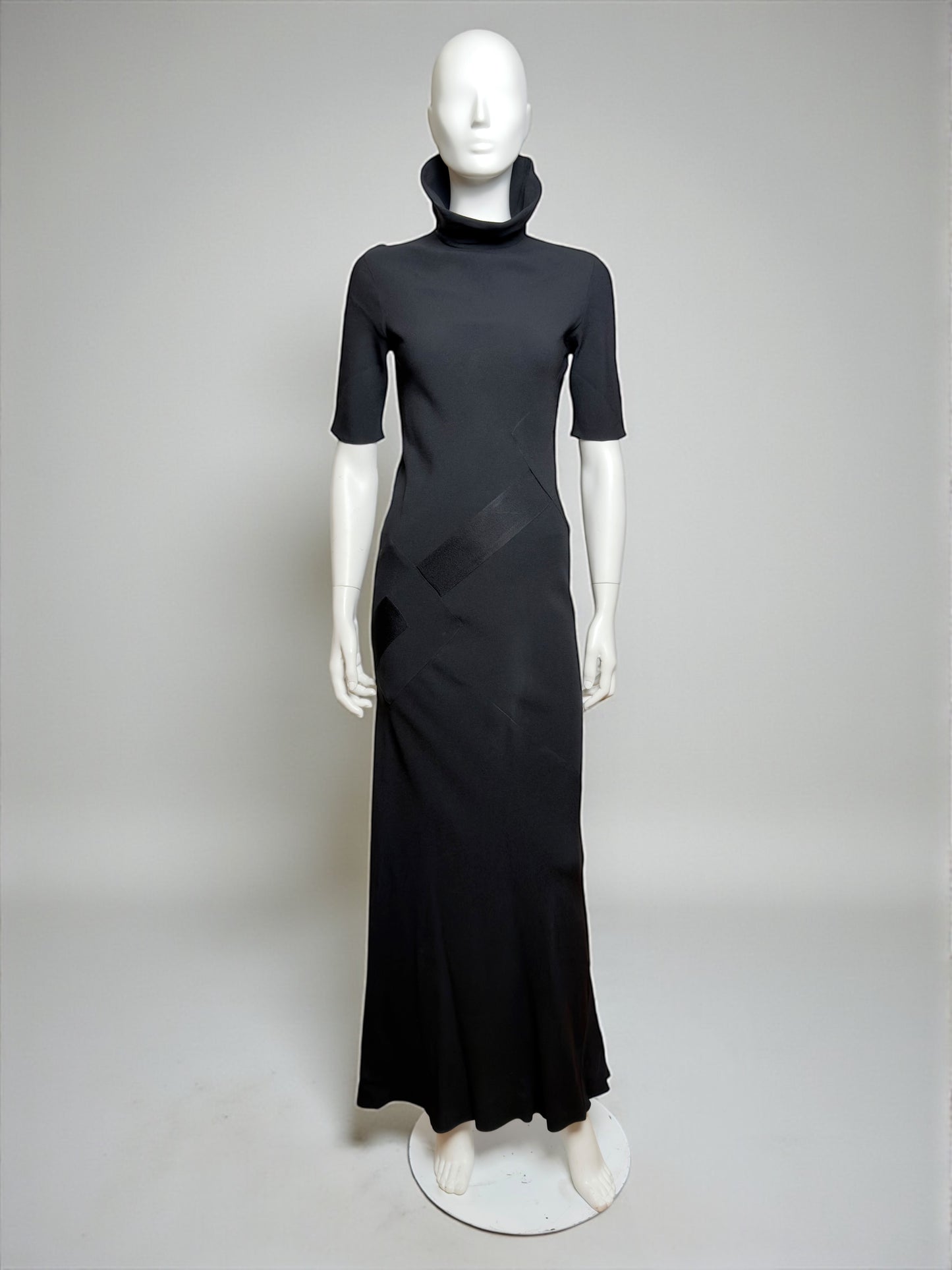 John Galliano F/W 1989 "Nancy Cunard" Documented High Neck Bias-Cut Evening Gown