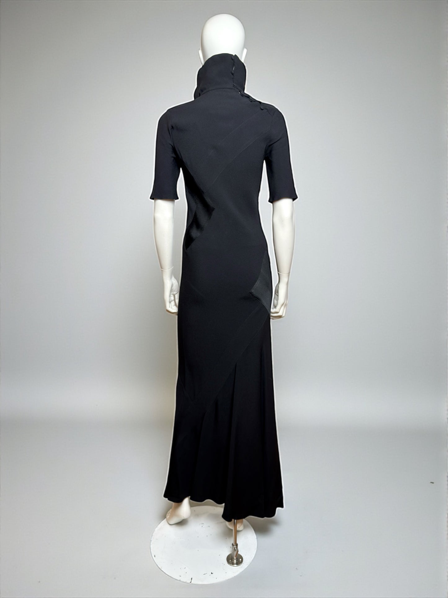 John Galliano F/W 1989 "Nancy Cunard" Documented High Neck Bias-Cut Evening Gown